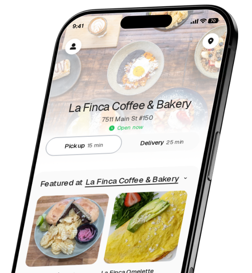 La Finca Coffee & Bakery app preview